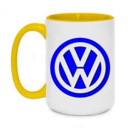 Чашка двухцветная 420ml Volkswagen Logo - PrintSalon