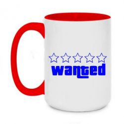Чашка двухцветная 420ml Wanted - PrintSalon