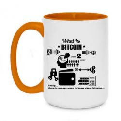Чашка двухцветная 420ml What bitcoin 1s - PrintSalon