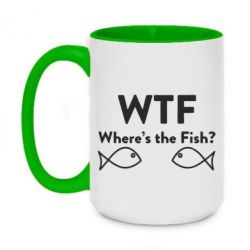 Чашка двокольорова велика Where is The Fish