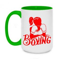 Чашка двухцветная 420ml Women's Boxing - PrintSalon