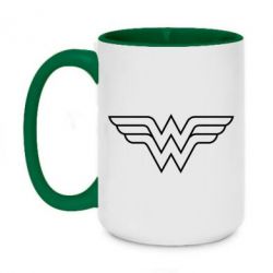 Чашка двухцветная 420ml Wonder Woman Logo - PrintSalon