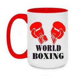 Чашка двухцветная 420ml World Boxing - PrintSalon