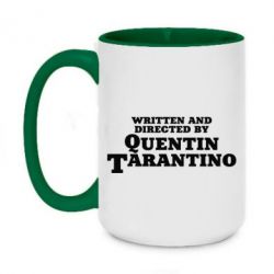Чашка двухцветная 420ml Written and directed by Quentin Tarantino - PrintSalon