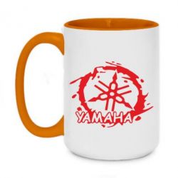 Чашка двухцветная 420ml Yamaha Moto - PrintSalon