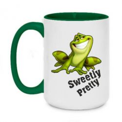 Чашка двухцветная 420ml Жабка - PrintSalon