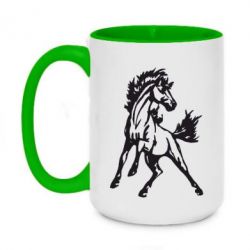 Чашка двухцветная 420ml Жеребец - PrintSalon