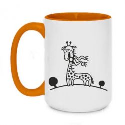 Чашка двухцветная 420ml жираф - PrintSalon