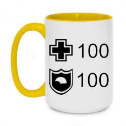 Чашка двокольорова велика Життя і броня - PrintSalon