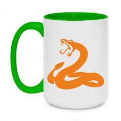 Чашка двухцветная 420ml Змея - PrintSalon
