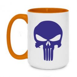 Чашка двухцветная 420ml Зубастый череп - PrintSalon