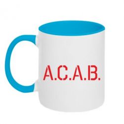Чашка двокольорова A.C.A.B. - PrintSalon