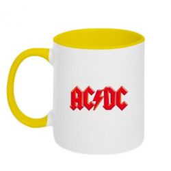 Чашка двухцветная 320ml AC/DC Red Logo - PrintSalon