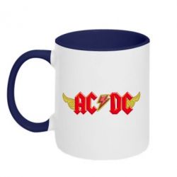 Чашка двухцветная 320ml AC/DC с крыльями - PrintSalon