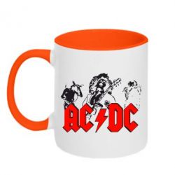 Чашка двухцветная 320ml AC DC - PrintSalon