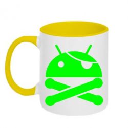 Чашка двокольорова Pirate Android
