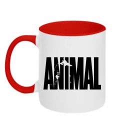 Чашка двухцветная 320ml Animal Gym - PrintSalon