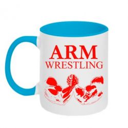 Чашка двокольорова Arm Wrestling - PrintSalon