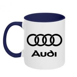 Чашка двухцветная 320ml Audi - PrintSalon