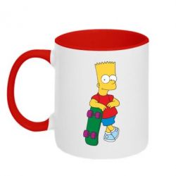 Чашка двухцветная 320ml Bart Simpson - PrintSalon