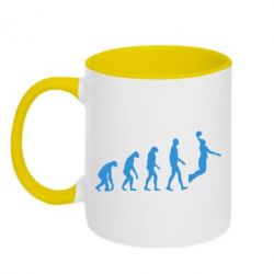 Чашка двокольорова Basketball Evolution - PrintSalon
