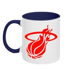 Чашка двухцветная 320ml Баскетбольный мяч в кольце - PrintSalon