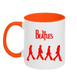 Чашка двухцветная 320ml Beatles Group - PrintSalon