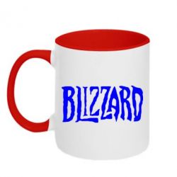 Чашка двухцветная 320ml Blizzard Logo - PrintSalon
