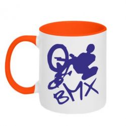Чашка двухцветная 320ml BMX - PrintSalon