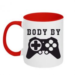 Чашка двухцветная 320ml BODY BY - PrintSalon