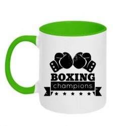 Чашка двухцветная 320ml Boxing Champions - PrintSalon
