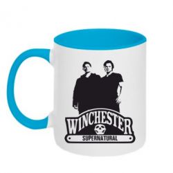 Чашка двухцветная 320ml Братья Винчестеры сериал - PrintSalon