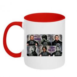 Чашка двокольорова Брати Вінчестери у поліції - PrintSalon