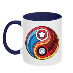 Чашка двокольорова Captain America & Iron Man