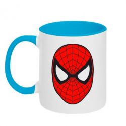 Чашка двухцветная 320ml Человек-паук маска - PrintSalon