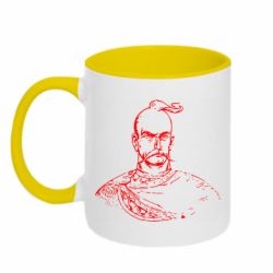 Кружка двухцветная 320ml Чубатий козак - PrintSalon