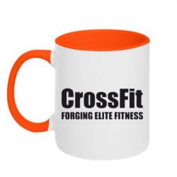 Чашка двухцветная 320ml Crossfit Forging Elite Fitness - PrintSalon