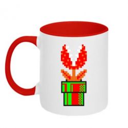 Чашка двухцветная 320ml Цветок-людоед Супер Марио