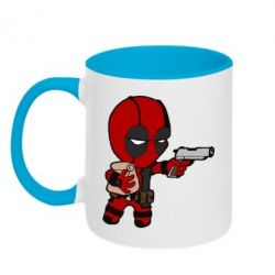 Чашка двокольорова Дедпуз з пакетиком - PrintSalon