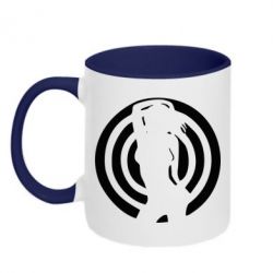 Чашка двокольорова дівчина мішень