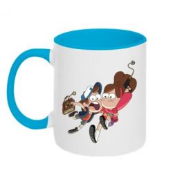 Чашка двокольорова Діппер і Мейбл