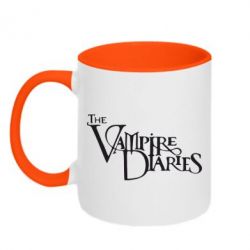 Чашка двухцветная 320ml Дневники Вампира Лого - PrintSalon