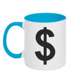 Чашка двокольорова Долар