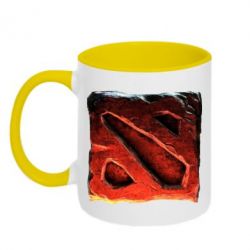 Чашка двухцветная 320ml Dota 2 3d Logo - PrintSalon