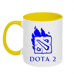 Чашка двухцветная 320ml Dota 2 Fire - PrintSalon