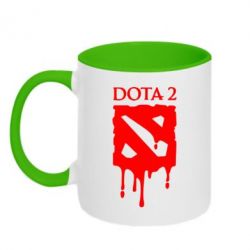Чашка двухцветная 320ml Dota 2 Logo - PrintSalon