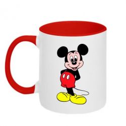 Чашка двухцветная 320ml Довольный Микки Маус - PrintSalon