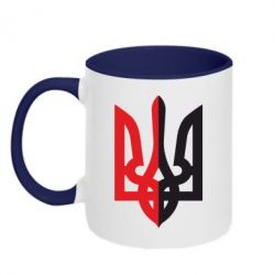 Чашка двухцветная 320ml Двокольоровий герб України - PrintSalon