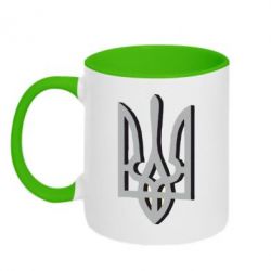 Чашка двокольорова Двокольоровий герб України - PrintSalon