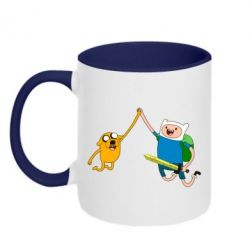 Чашка двухцветная 320ml Джейк и Фин - PrintSalon